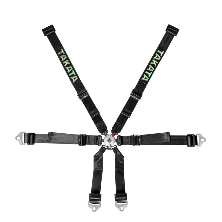 TAKATA Race 2x2 -2in FHR Shldr-2in Pull-down Laps Sewn/Snap- Subs&Shldrs Wrapped Snapon-FIA 8853