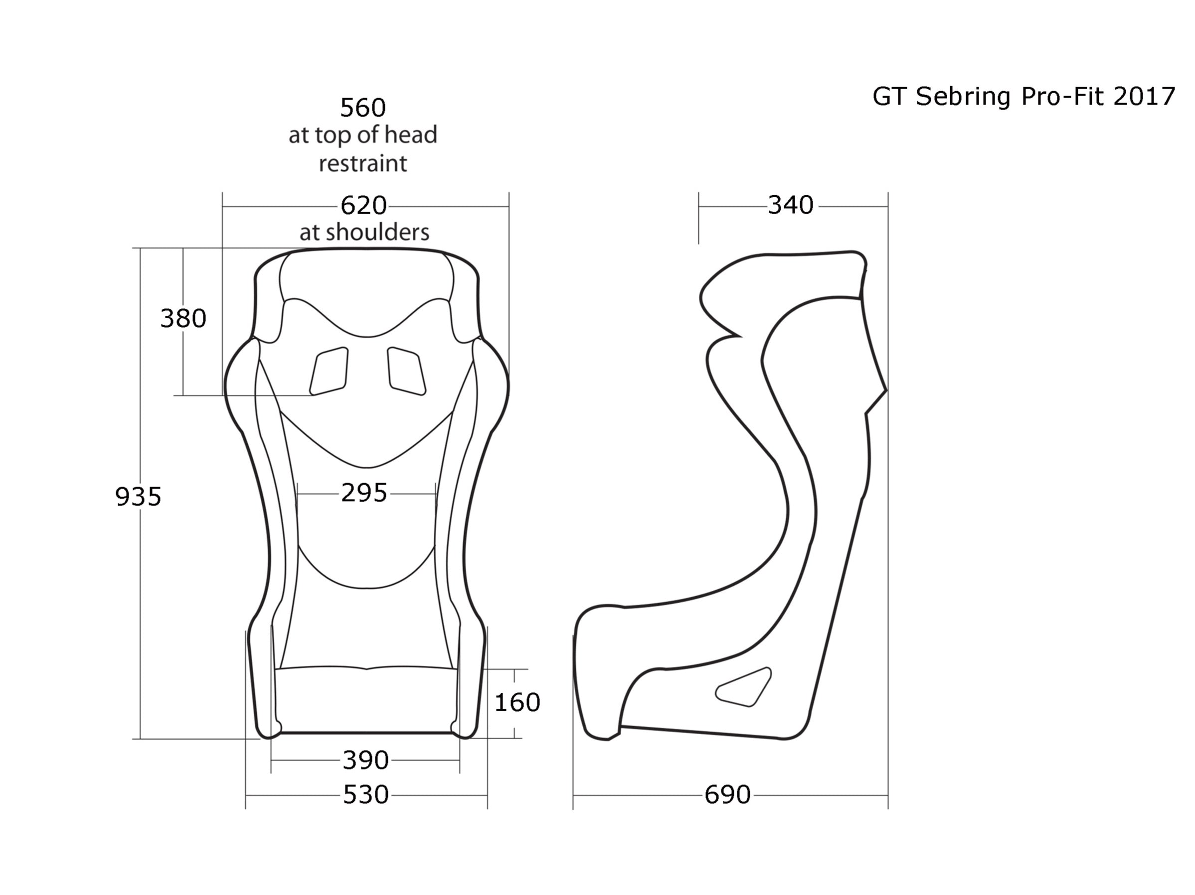 Cobra Sebring Profit GRP- FIA 8855-1999- Pro-Fit- Black Spacer Fabric all over