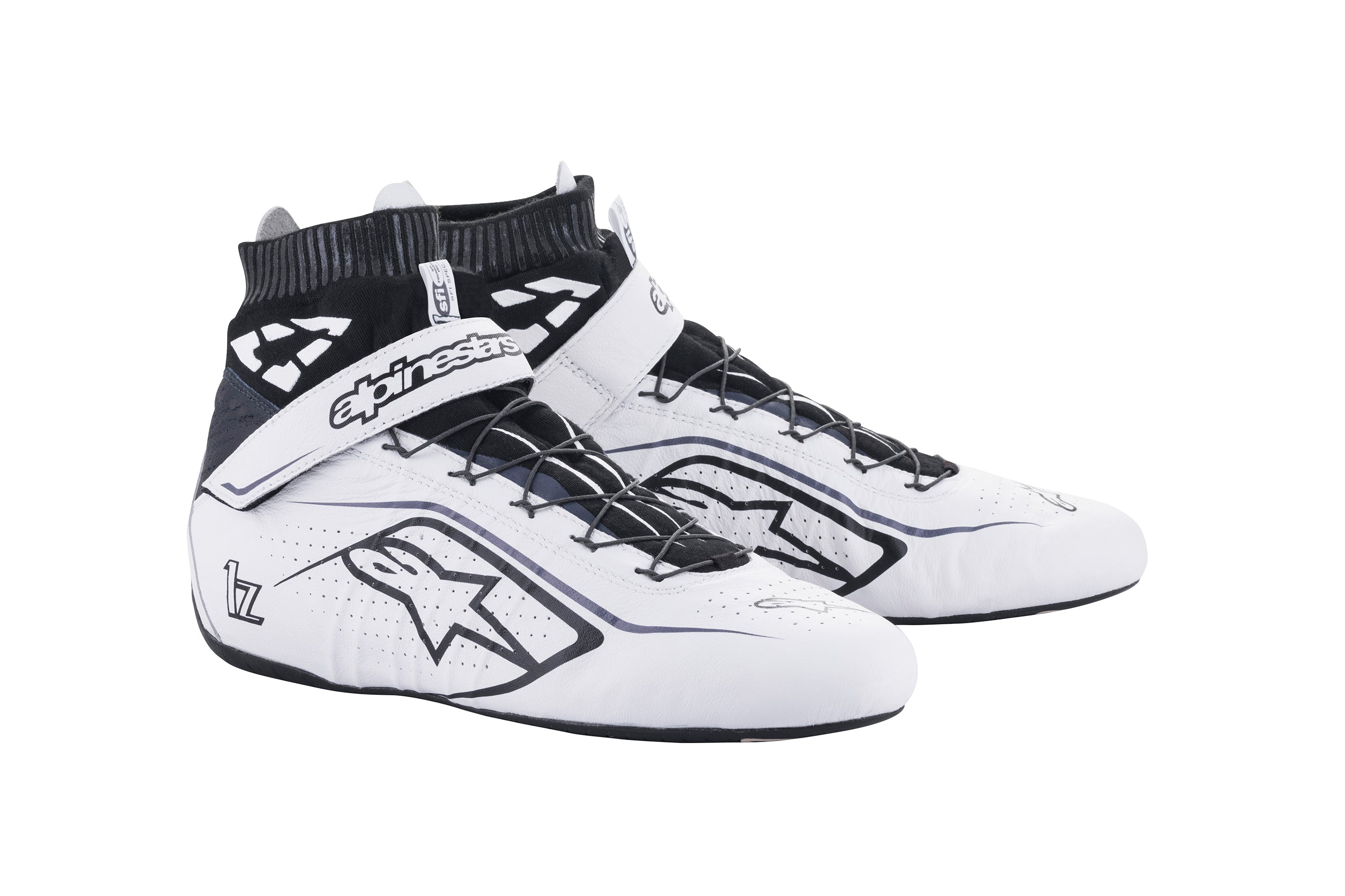 Tech 1-Z V2 Driving Shoes SFI Size 7.5 Black/White/Orange Fluorescent 2715120-1241-7.5 2020 Model 